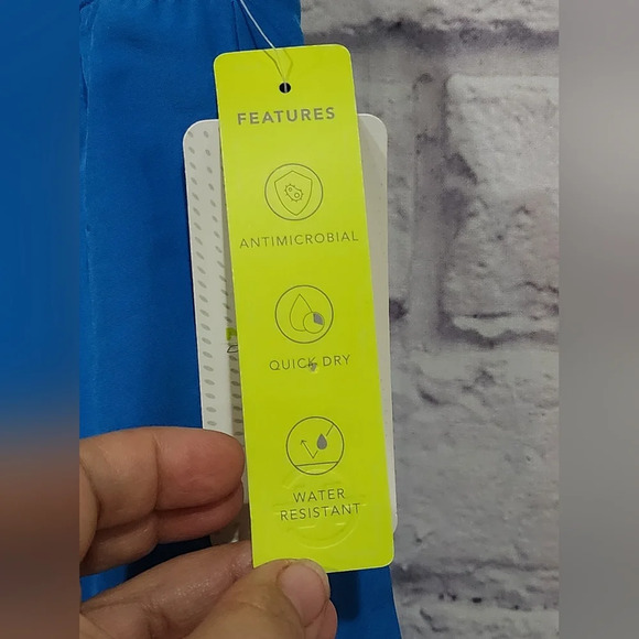 Nautica competition running shorts blue with black compression shorts Large NEW - Picture 6 of 7